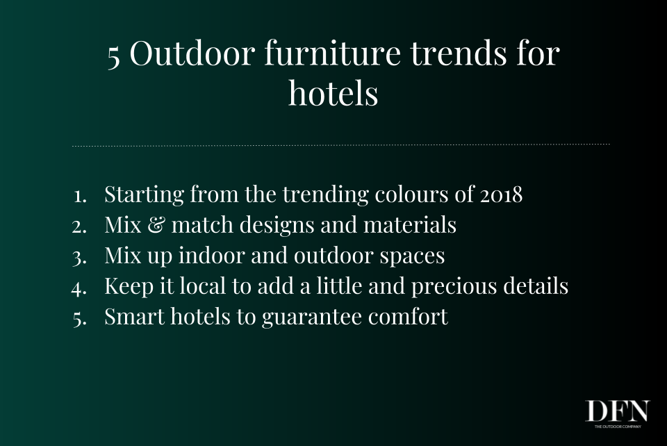 5 Outdoor Furniture Trends For Hotels Outdoor Furniture Trends For Hotels List