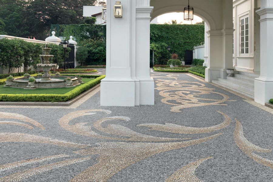 outdoor flooring options - mosaics