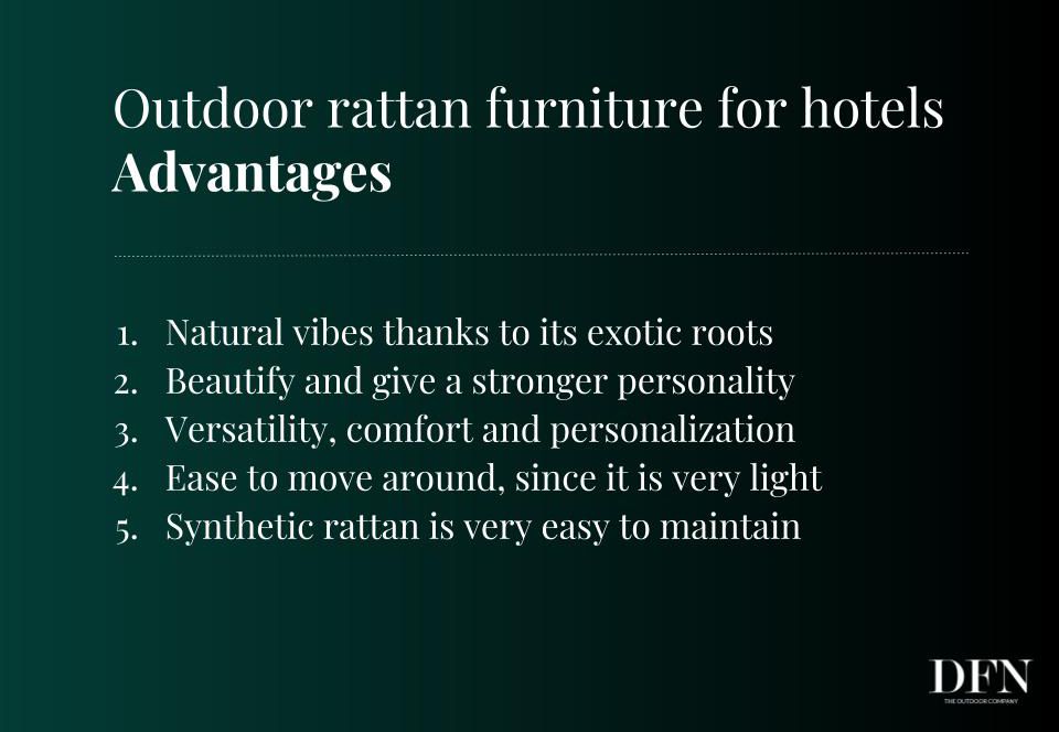 outdoor rattan furniture for hotels-advantages